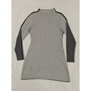 Victor Glemaud Checked Black & White Mini Dress Womens Sz Small Cotton Cashmere